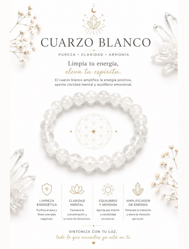 PULSERA DE CUARZO BLANCO