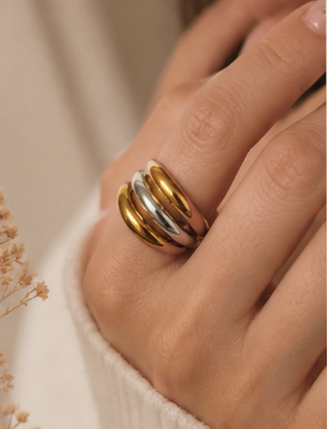 ANILLO BICOLOR DE TRES 