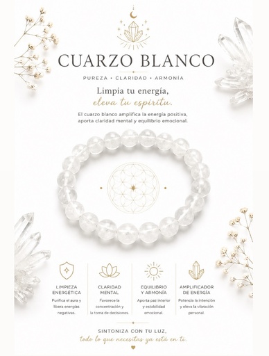 PULSERA DE CUARZO BLANCO