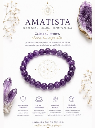 PULSERA DE CUARZO AMATISTA