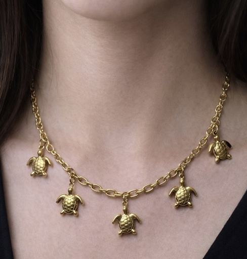 COLLAR TORTUGA DORADO